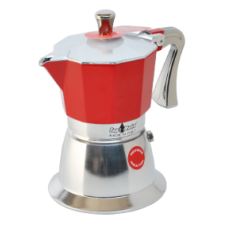 Top Moka Super Top Induction Coffee Maker Red 2 cups