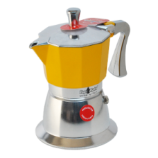 Top Moka Super Top Induction Coffee Maker Yellow 2 cups