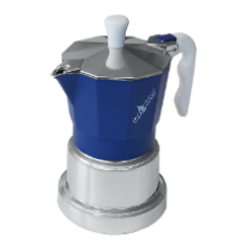 Top Moka Top Coffee Maker Silver/Blue 1 cup
