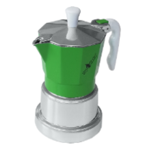 Top Moka Top Coffee Maker Silver/Green 1 cup