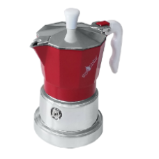 Top Moka Top Coffee Maker Silver/Red 1 cup