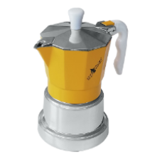 Top Moka Top Coffee Maker Silver/Yellow 1 cup