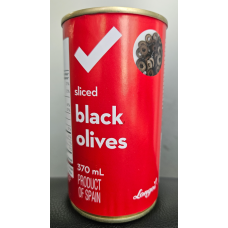 Fragata Longo's Sliced Black Olives 12 x 370ml