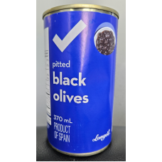 Fragata Longo's Pitted Black Olives 12 x 370ml