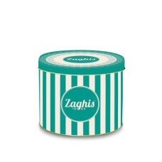 Zaghis Panettone Farcito Pistacchio in Latta/Low Filled with Pistacchio Cream Tin Box