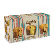 Zaghis Tris Panettoncino Classic / Chocolate / Pistachio 8 x 300g