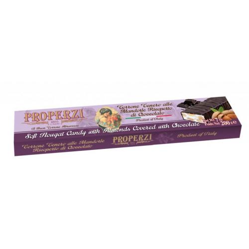 Properzi Torrone Tenero alle Mandorle Ricoperto di Cioccolato
