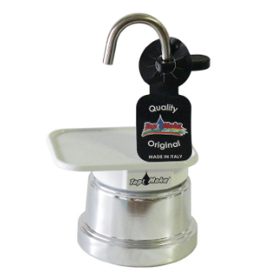Top Moka Mini Coffee Maker Silver/White