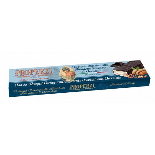Properzi Torrone Classico alle Mandorle Ricoperto di Cioccolato